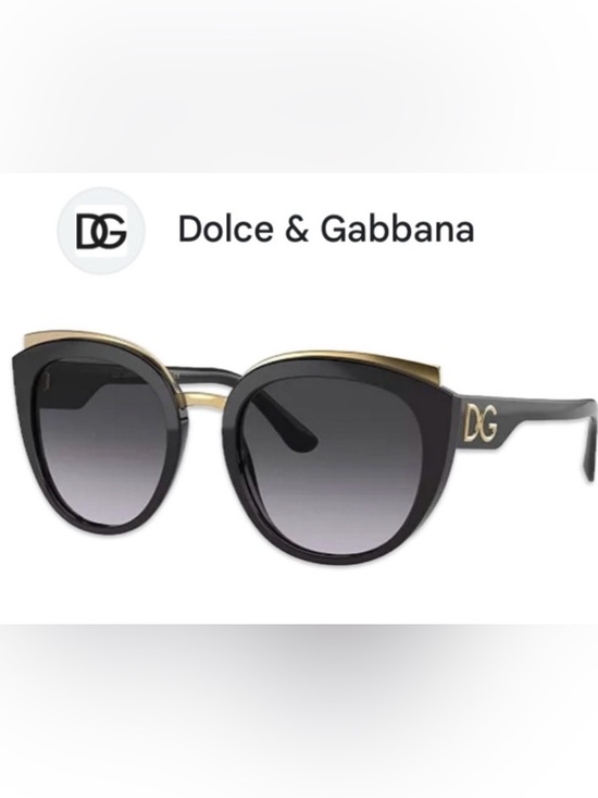 Dolce & Gabbana Accessories - NEW [Dolce & Gabbana] Luxury Butterfly Large Sunglasses, Black/Gold, Acetate